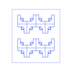 Layouts Open Offices Rows U Shape Alternating Outline Svg Vector, Free Vectors File